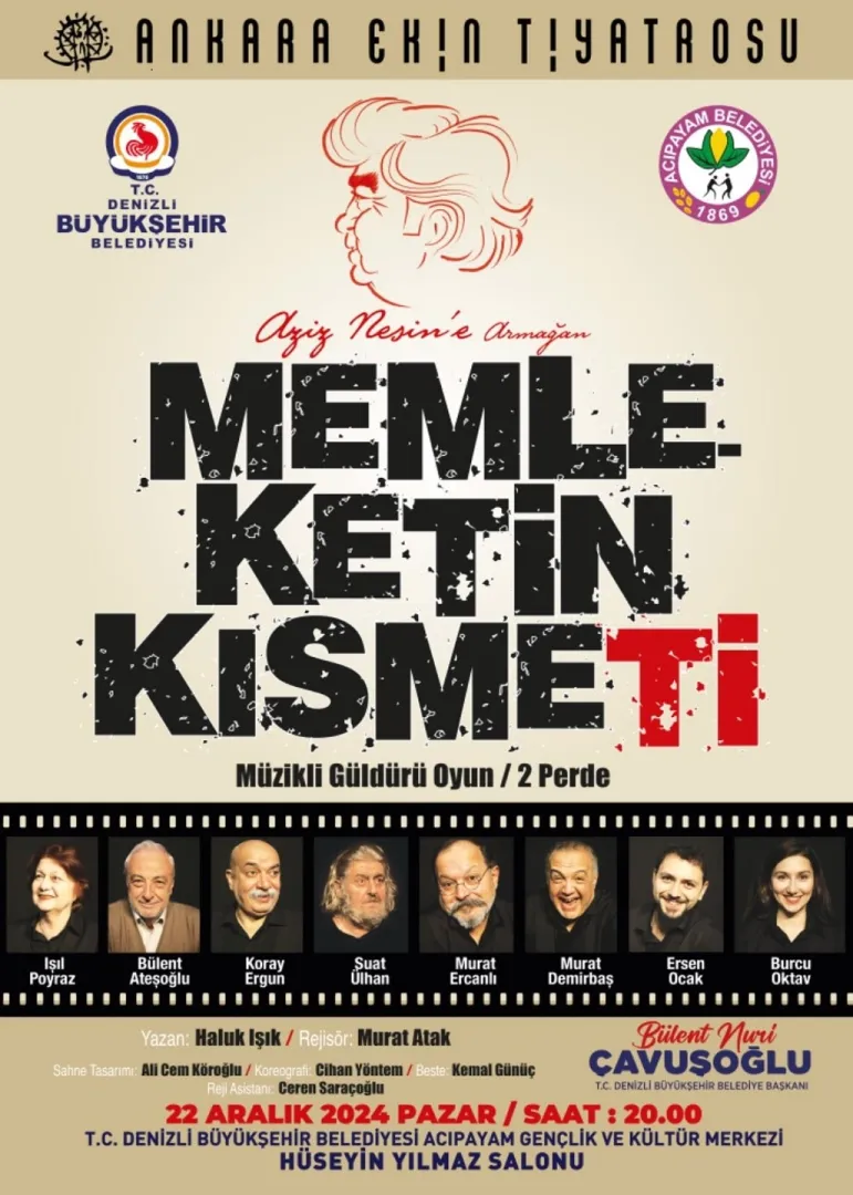 Acıpayam'da Aziz Nesin'e Saygı Oyunu Sergilenecek!