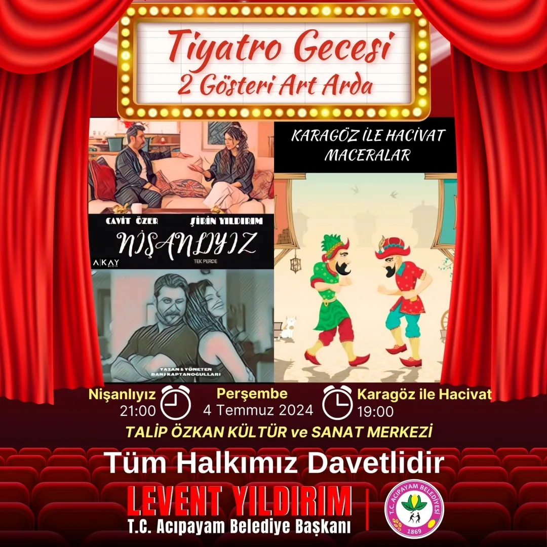 Acıpayam’da İki Oyun Birden Sergilenecek