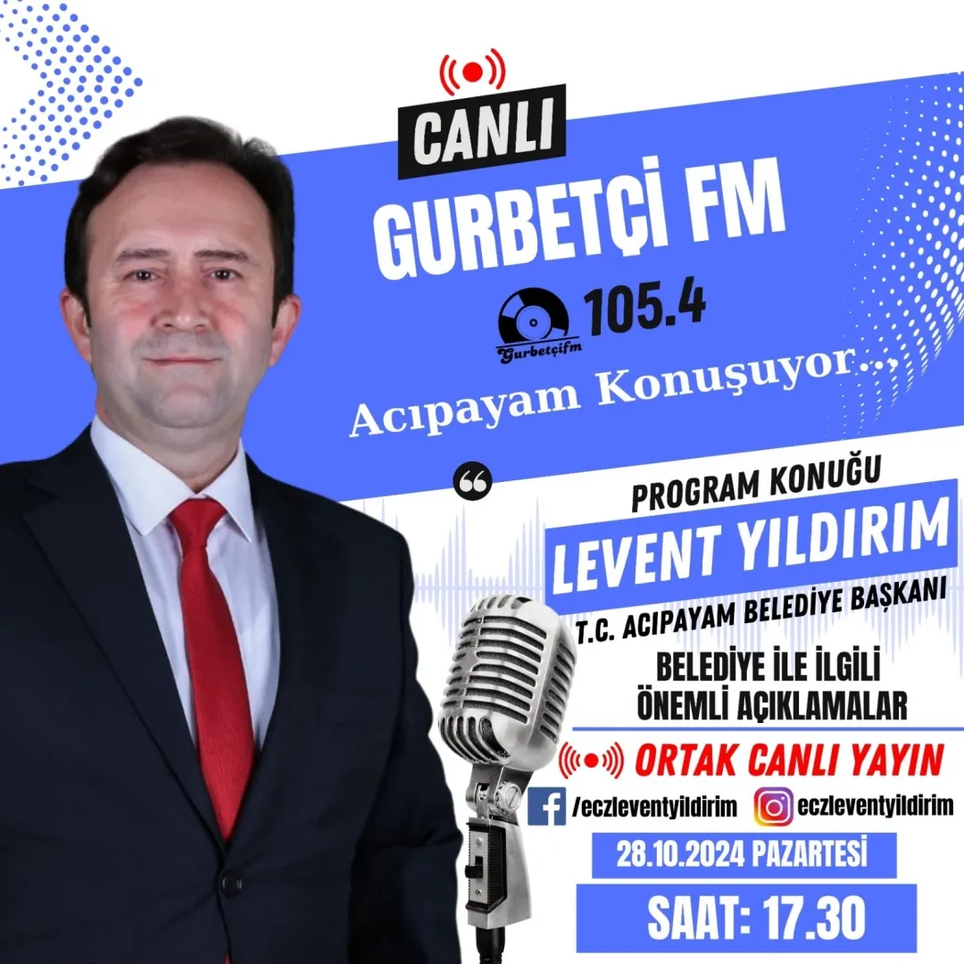 Başkan Yıldırım Radyoda Canlı Yayın Konuğu Olacak!